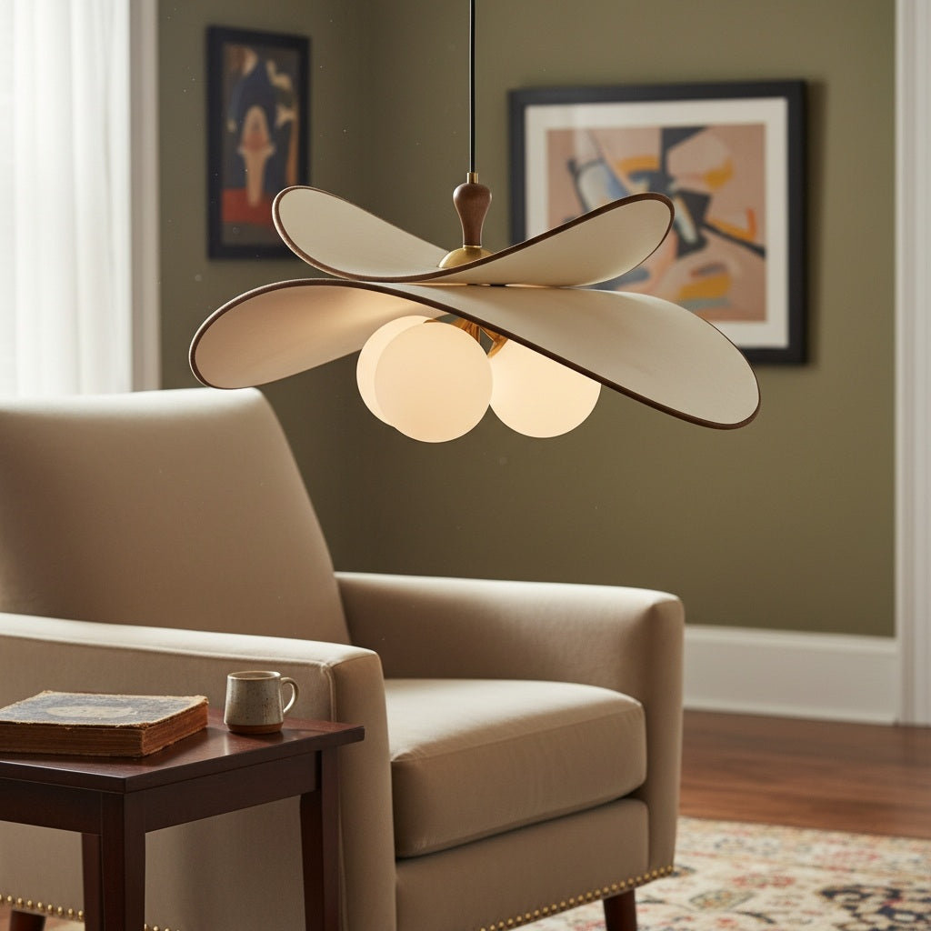 Orrise Zwevende Glazen Bol Hanglamp met Metalen Accenten - Moderne Minimalistische Verlichting voor Keuken en Eetkamers