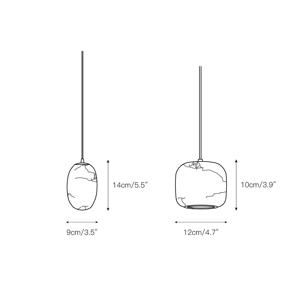 Lampa wisząca nocna z alabastru