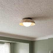Lampada da soffitto in travertino Piedra