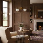 Load image into Gallery viewer, Glorica Glass Vanity Light - Art Deco Brass Wall Globe Fixture Modern
