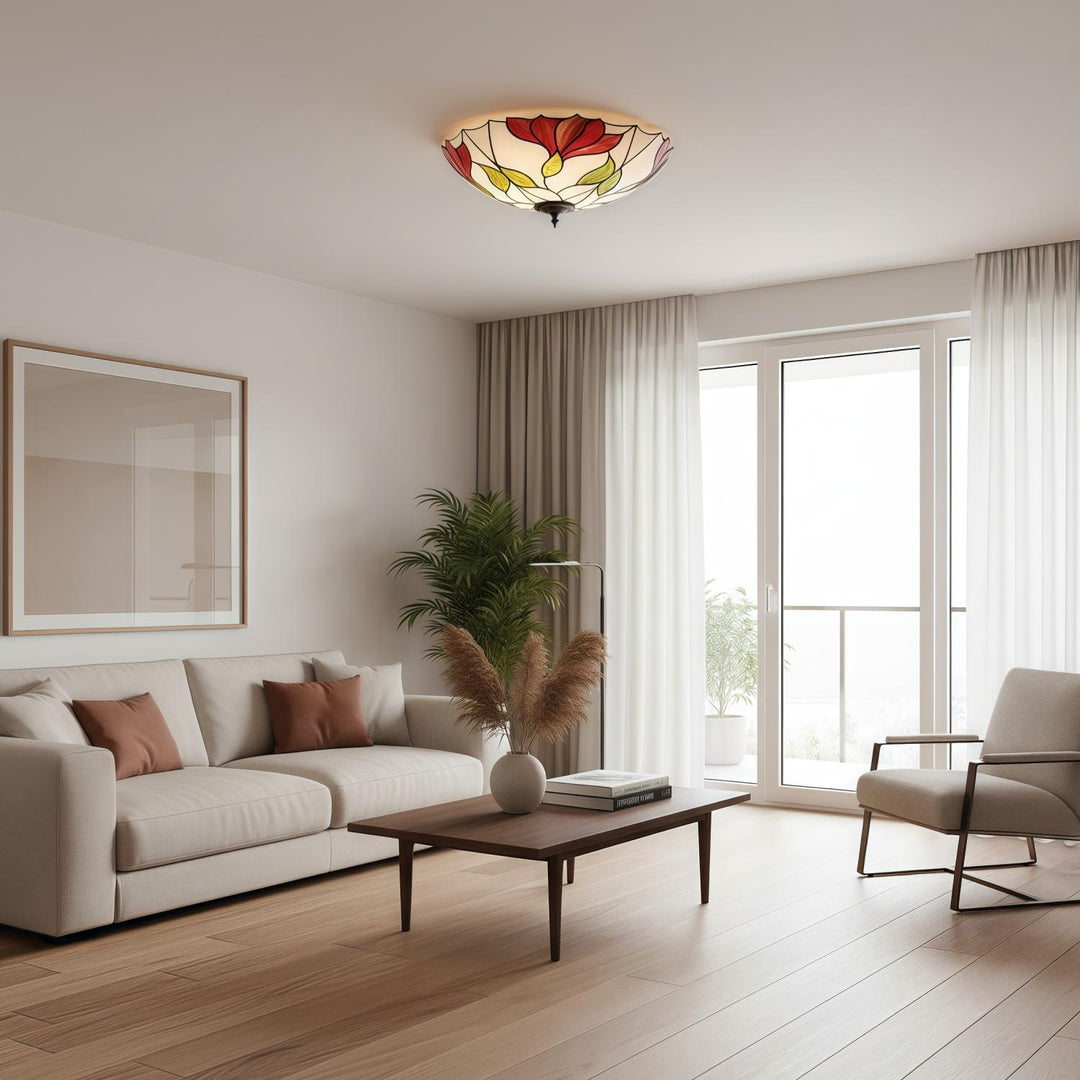 TF Botanica Bloemen Glas Plafond- en Hangverlichting - Kunstglas Stijl Armatuur voor Kamers