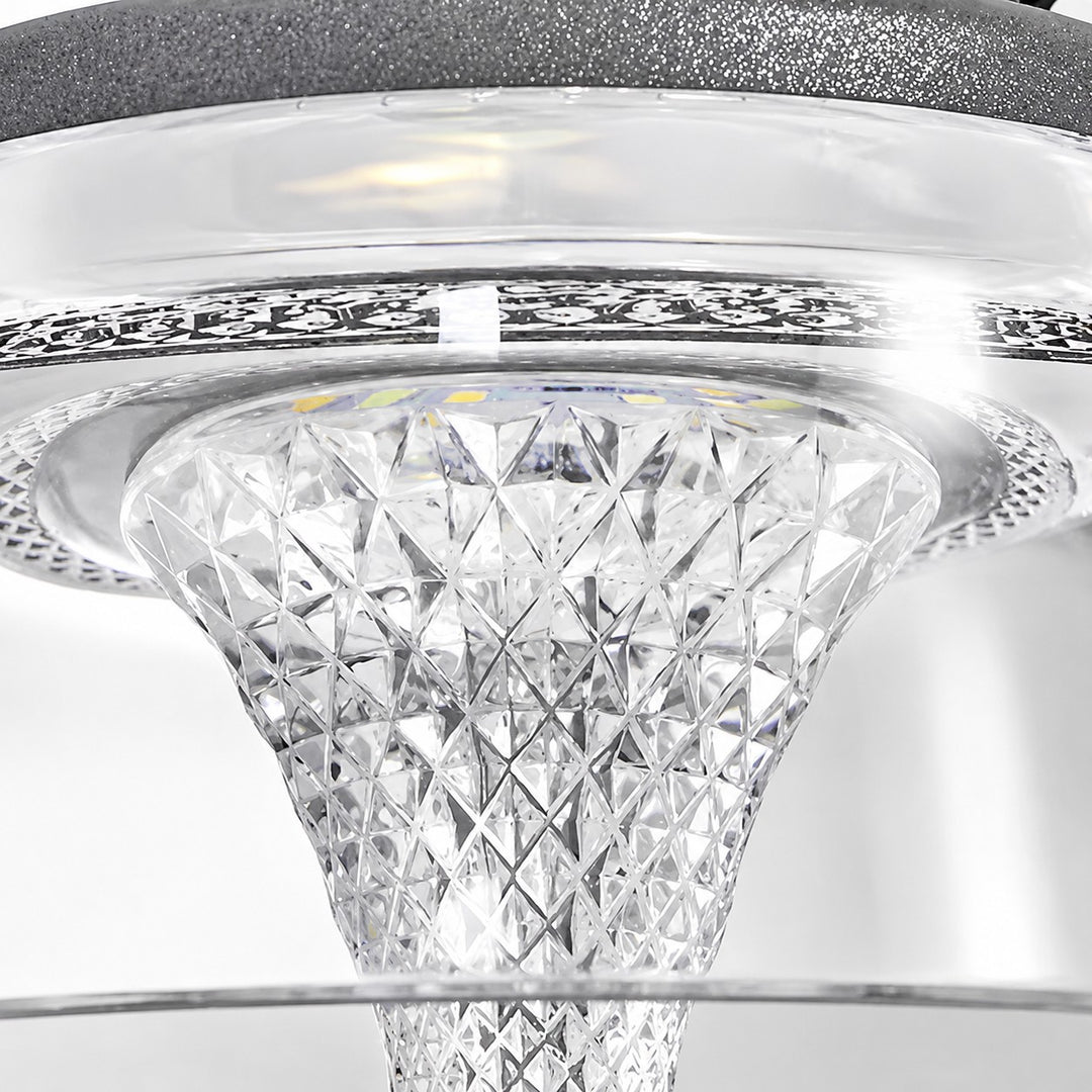Clear Solar Garden Lantern with Black Frame
