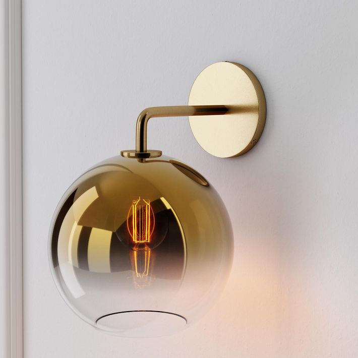 Selvion Artistic Globe Sconce Light - Handcrafted Glass Sculptural Wall Fixture