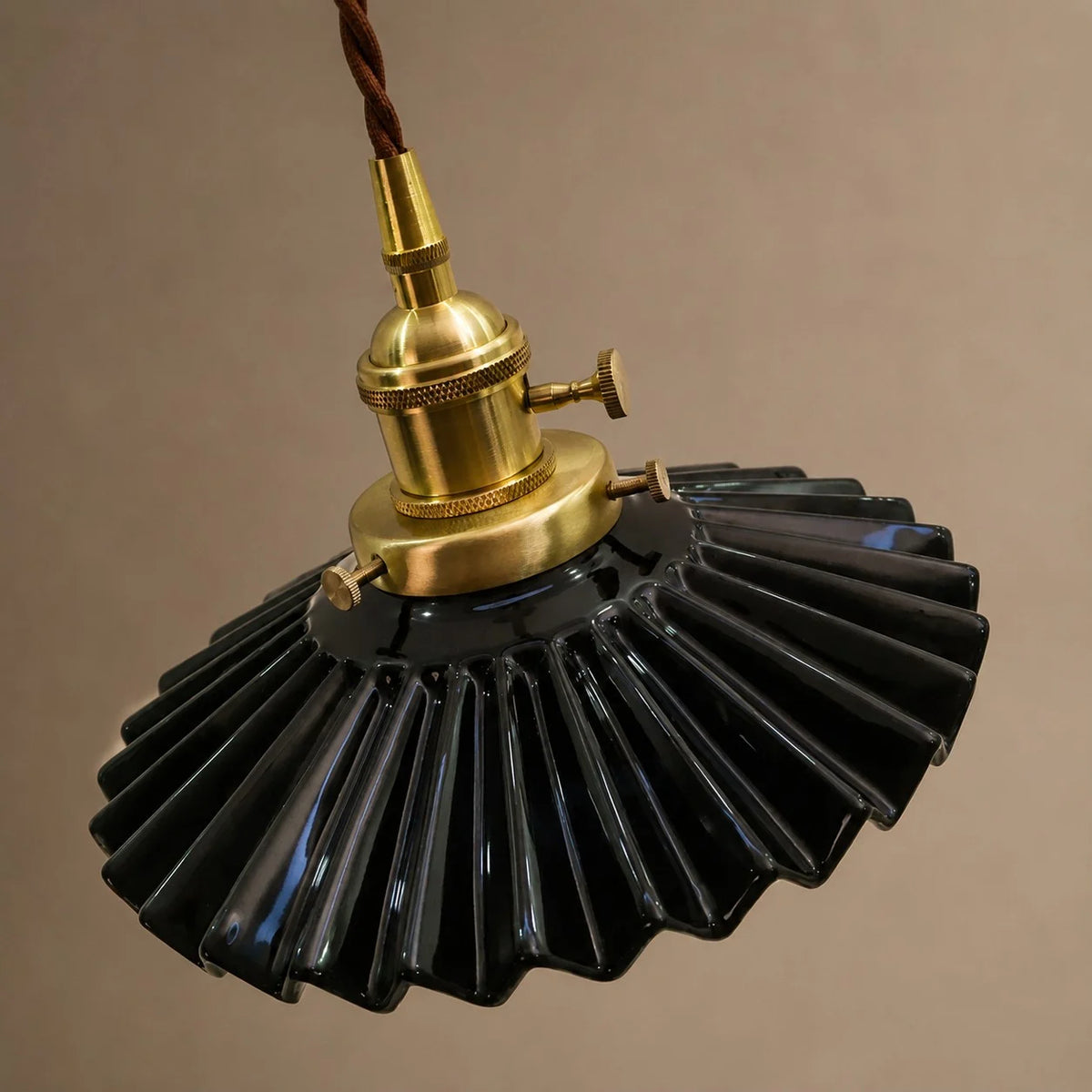 pleated ceramic pendant light 25