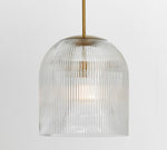 Load image into Gallery viewer, Bravira Ribbed Glass Pendant Light - Elegant Kitchen Island Lamp
