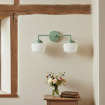Load image into Gallery viewer, Opalume Glass Vanity Light - Vintage Inspired Bathroom Wall Lighting
