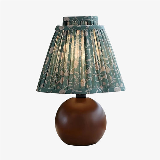 Lampe de table vintage à fleurs Solmire – Lampe de chevet plissée décorative pour chambre ou coin lecture