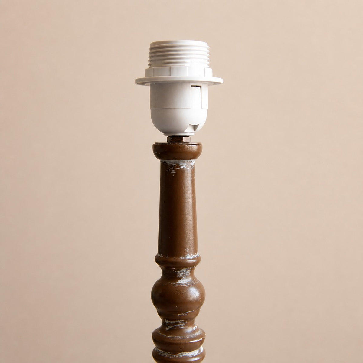 E27 socket close detail on table lamp without bulb