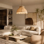 Charger l'image dans la visionneuse de la galerie, French Cream Pom Pom Fabric Pendant Light