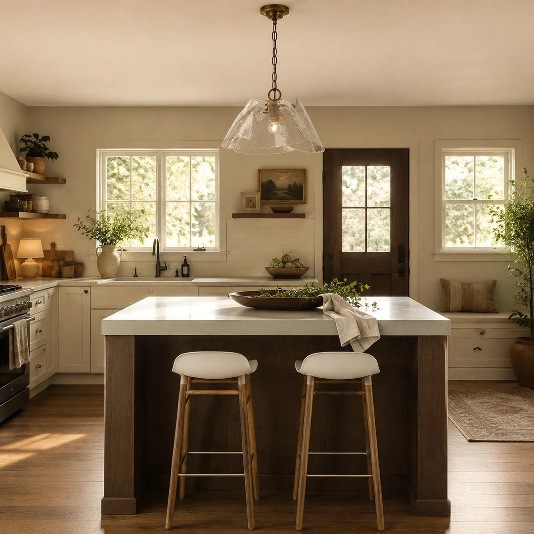 Kitchen island installation scene