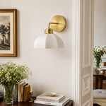 Bild in die Galerieansicht laden, Milk glass wall lamp styled in a classic entryway