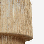 Załaduj obraz do przeglądarki galerii, Florevian Pleciona Lampa Wisząca z Juty - Boho Chic Bębenkowa Lampa Wisząca do Salonu lub Jadalni