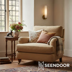 Load image into Gallery viewer, Rivora Fluted Glass Wall Sconce – Modern Indoor &amp; Outdoor Lighting
