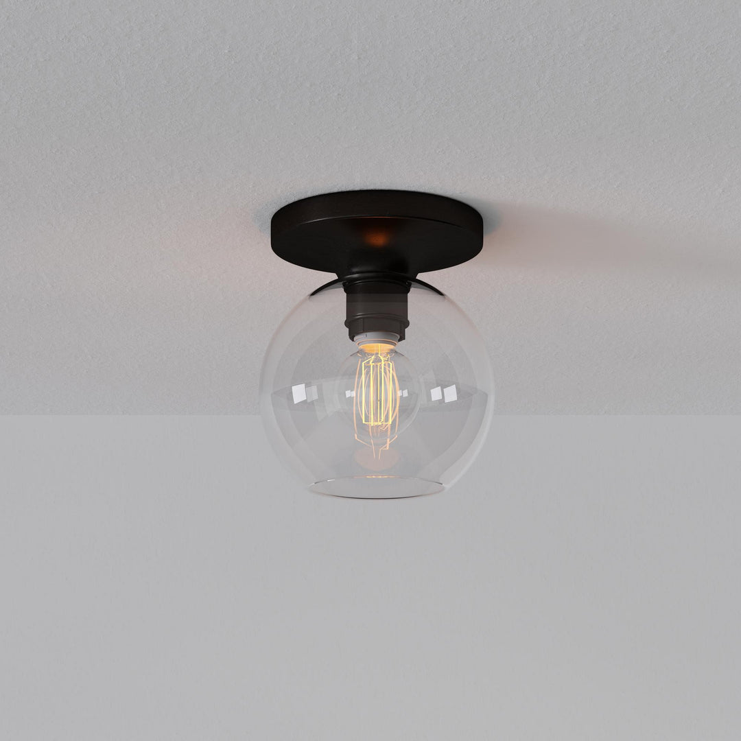 Selvion Modern Globe Pendant Light - Damp-Rated Bathroom Lighting - Luxe Glass Shade