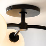 Load image into Gallery viewer, Arden Glass Contemporary 3 Light Ceiling Fixture - Sculptural Multi-Light Fixture for Living Spaces