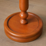 Afbeelding laden in galerijweergave, Vintage vloerlamp van massief hout met optioneel bijzettafeltje