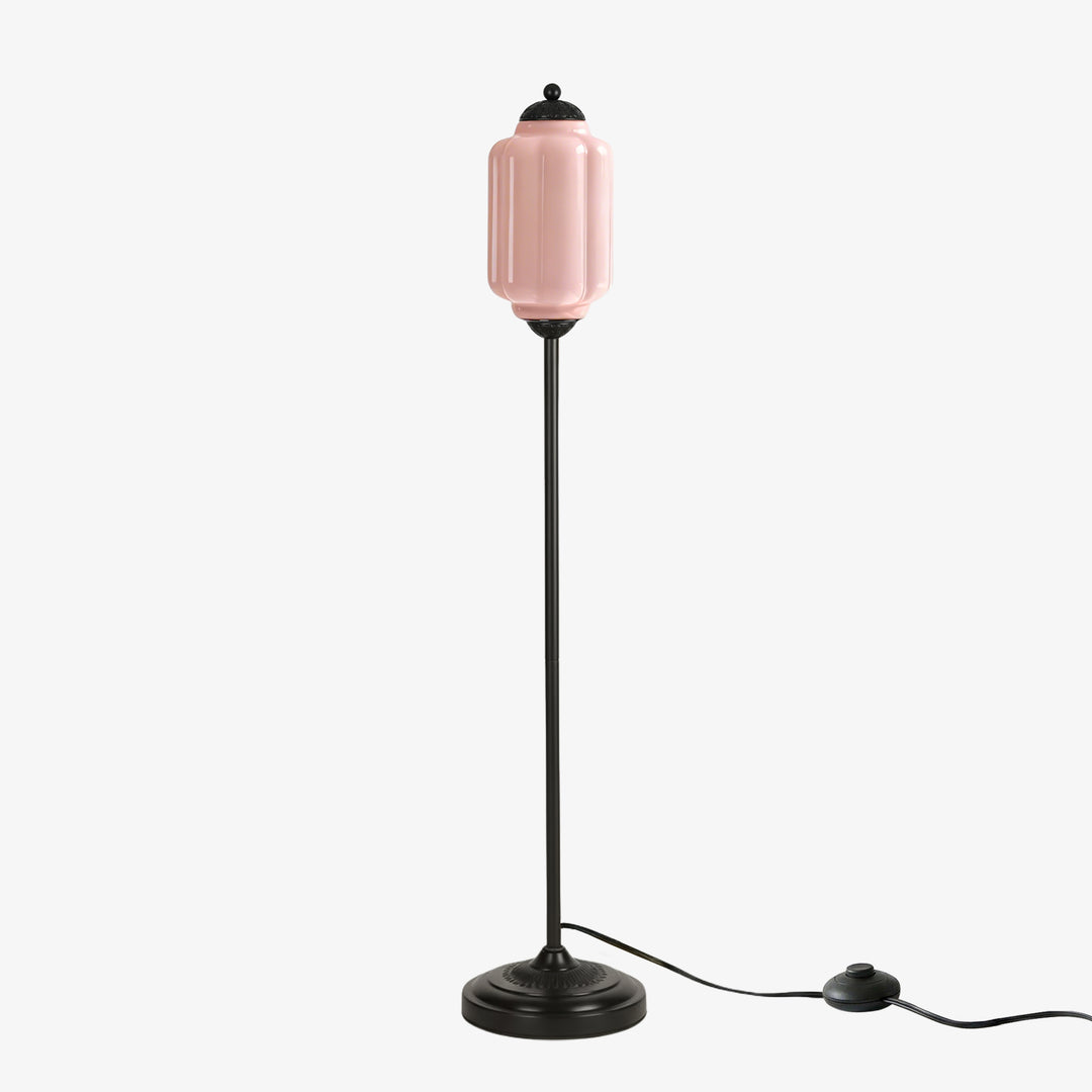 Eloise Strukturierte Glas-Kürbis-inspirierte Stehlampe - Organische Kunstfertigkeit und Retro-Stil für Wohnzimmer