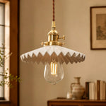 Cargar imagen en el visor de la Galería, pleated ceramic pendant light 09