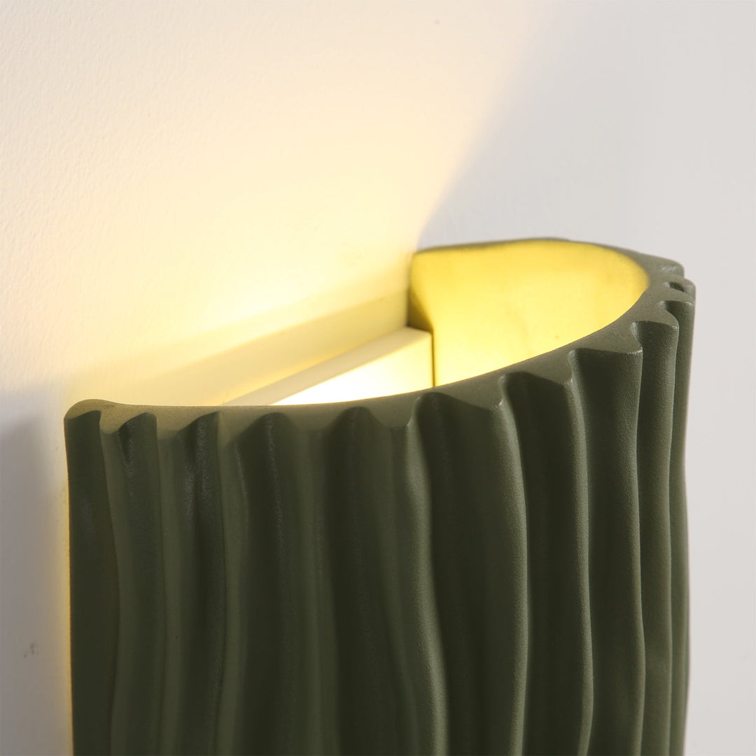Luz de Pared de Resina Japandi Curva Claridad