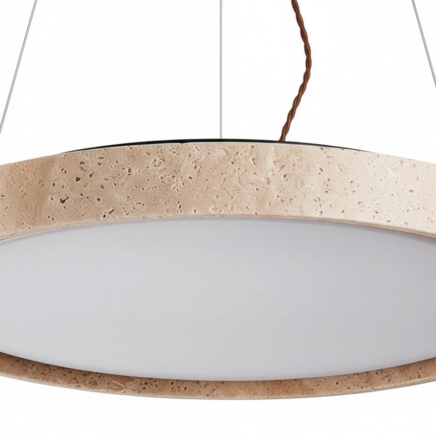 Lampada a sospensione minimalista Miravelle con paralume in pietra naturale per sala da pranzo