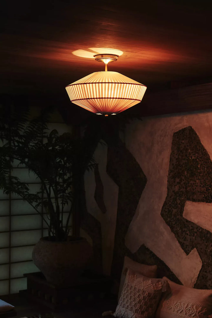 Elumina Silk Semi-Flush Mount - Moderne stoffen plafondlamp
