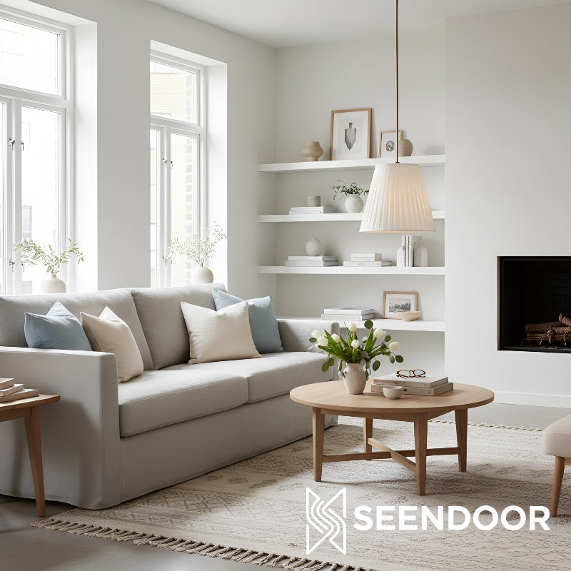 Luvora moderne stoffen geplooide kap hanglamp - eigentijdse elegante decoratieve hanglamp