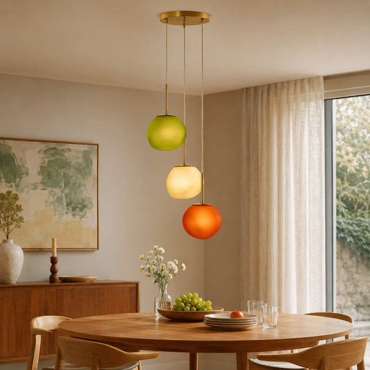 Lámpara Colgante Coloria – Lámpara Colgante Moderna de Vidrio Opalino para Comedor