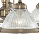 Charger l’image dans la visionneuse de la galerie, Suspension en verre côtelé TF Vintora – Finition métallique élégante pour cuisines, salles à manger et couloirs