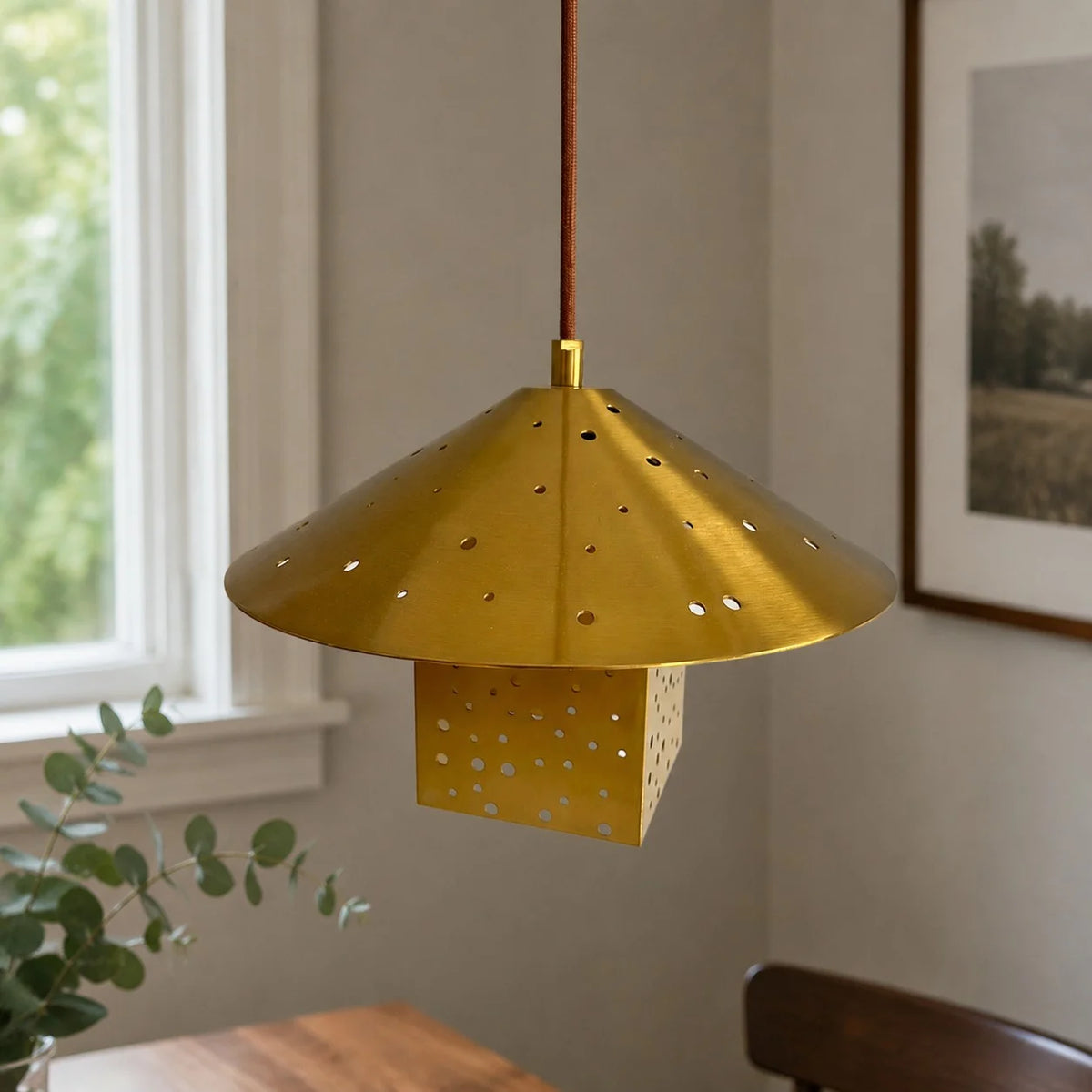 Bauhaus Hollow Silver Single Pendant Light