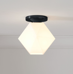 Load image into Gallery viewer, Talvior Sculptural Flush Mount Ceiling Light – Faceted Glass for Modern Interiors
