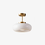 Afbeelding laden in galerijweergave, Bauvia Moderne Ronde Glazen Plafondlamp Schone Bauhaus Look Comfortabele Sfeerverlichting N63