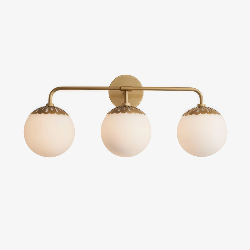 Vinbrea Lampada da Parete con Globo di Vetro - Luce Minimalista con Braccio Curvo per Soggiorno