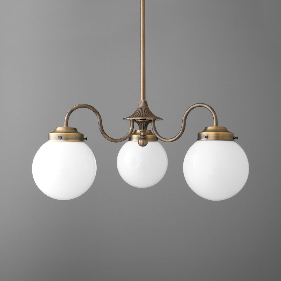 Glorica Glass Linear Modern Chandelier for Dining Room & Living Room