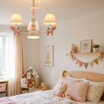 Cargar imagen en el visor de la Galería, Blue chandelier installed in a kids bedroom