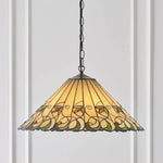 Load image into Gallery viewer, TF Jamelia Vintage Floral Stained Glass Dome Pendant Light for Dining Rooms