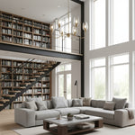 Afbeelding laden in galerijweergave, Clarione Art Deco 6-licht lineaire kroonluchter met mondgeblazen glazen kapjes voor keuken