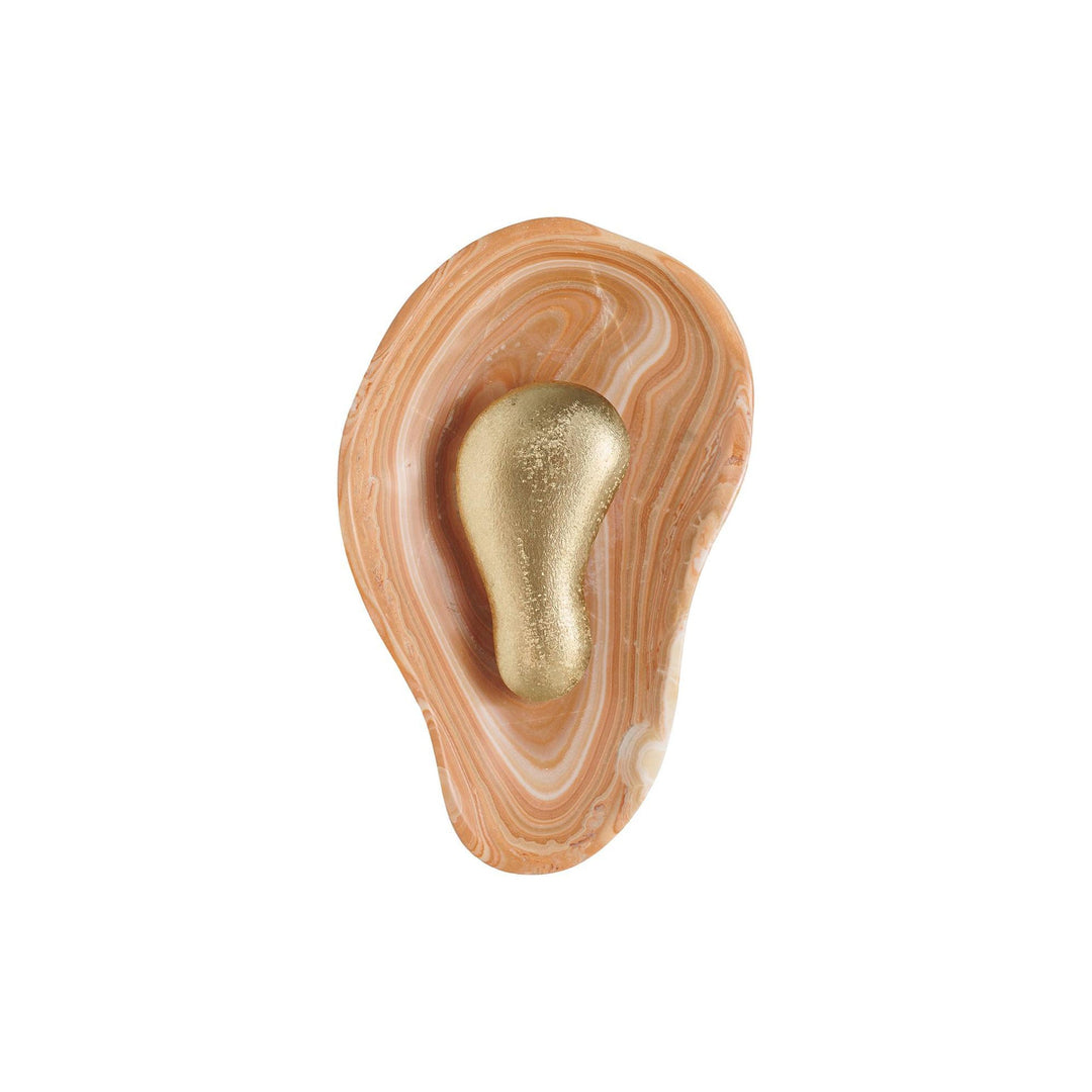 Oyster Hammerschlag Onyx Wandleuchte