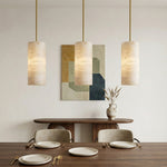 Load image into Gallery viewer, Alabresca Mid Century Alabaster Pendant Light – Multi Head Hanging Lamp for Kitchen Island