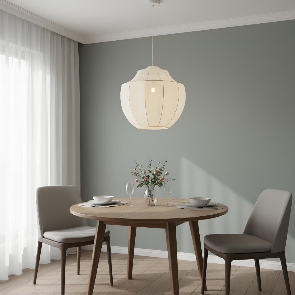 Lumifil Moderne Mesh-Pendelleuchte – Hängende Stoffleuchten, geeignet für Esszimmer oder Kücheninseln