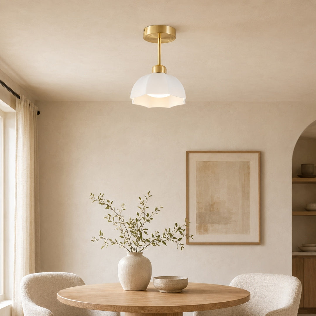 Scene: ceiling lamp above dining table
