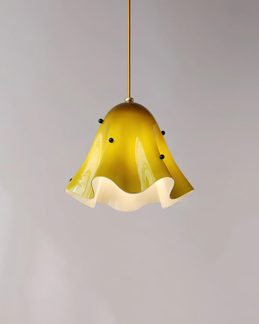 Bellina Artistic Glass Pendant Light - Modern Bloom Inspired Hanging Ceiling Lamp