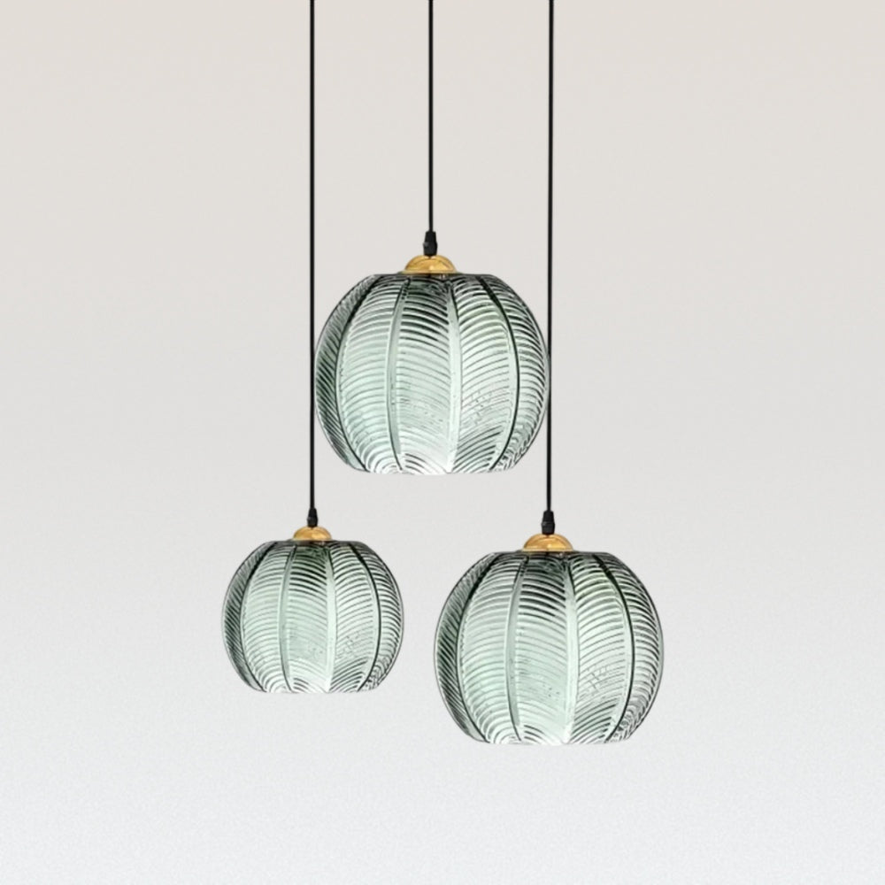 Aria Moderne Ribbelglas Bol Hanglamp