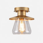 Załaduj obraz do przeglądarki galerii, gold vintage glass ceiling light