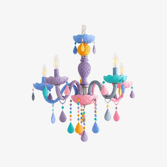 Colorful Metal Kids Room Chandelier for Bedroom