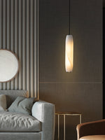 Load image into Gallery viewer, Alabaster Flute Pendant Light