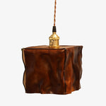 Cargar imagen en el visor de la Galería, Hand-Shaped Leather Pendant Light