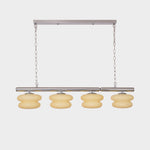 Afbeelding laden in galerijweergave, Cream layered glass 100 cm Bauhaus chandelier product view