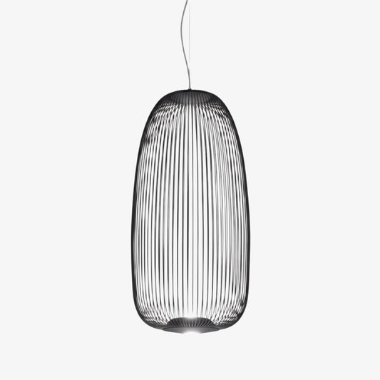 Radiloop metalen lantaarn hanglamp - minimalistisch ontwerp geïnspireerd op een hanglamp voor eetkamer N48