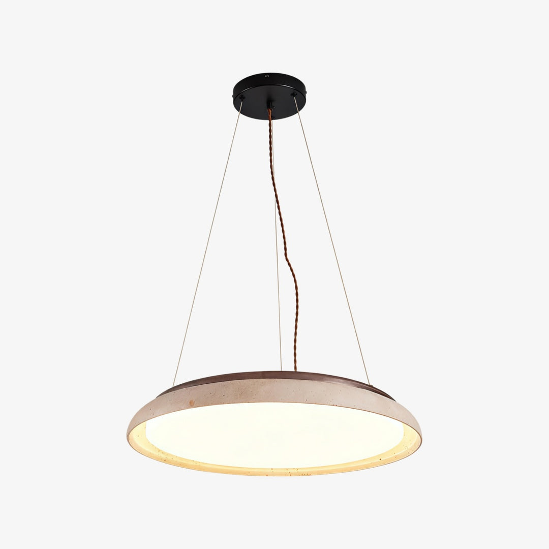 Torvella Travertin-Ring Pendelleuchte – Minimalistische Skulpturale Lampe für Moderne Innenräume