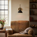 Load image into Gallery viewer, Conique Metal Vintage Industrial Swing Arm Wall Lamp - Adjustable Dome Shade for Study
